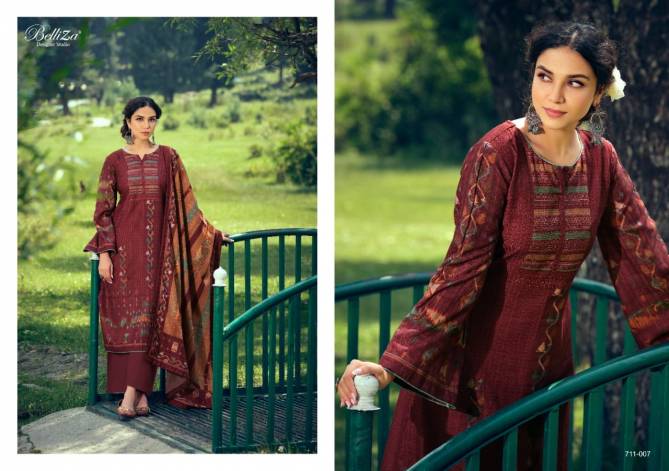 Stella By Belliza Wollen Pashmina Digital Printed Dress Material Wholesale Online
